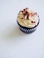 cream cake sprinkled with chocolate