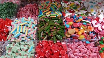 colored candy at the fair