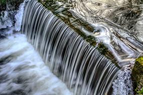 green moss waterfall