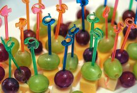 grapes on a stick of color