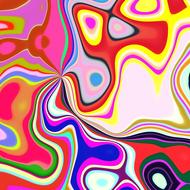 Colorful pattern with shapes and waves, clipart