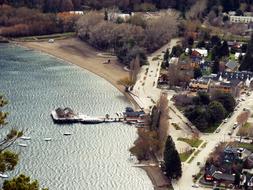 top view of the resort pier