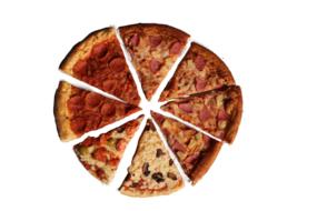 Slices of delicious pizza
