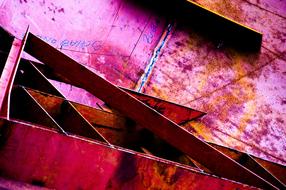 Pink Metal Rustic structure