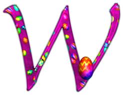 alphabet w letter initial easter egg