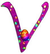 alphabet letter initial easter clipart