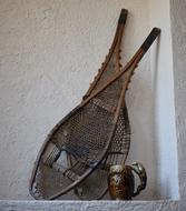 Antique Snowshoes And Mug