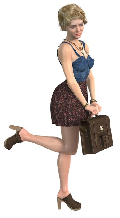 woman briefcase secretary