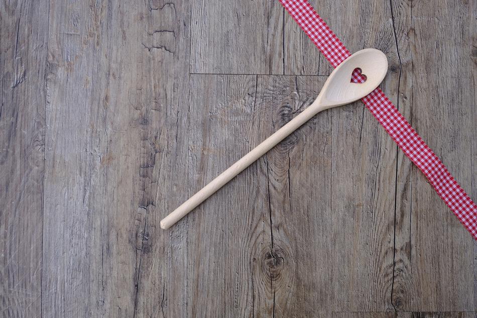 wooden spoon with a heart