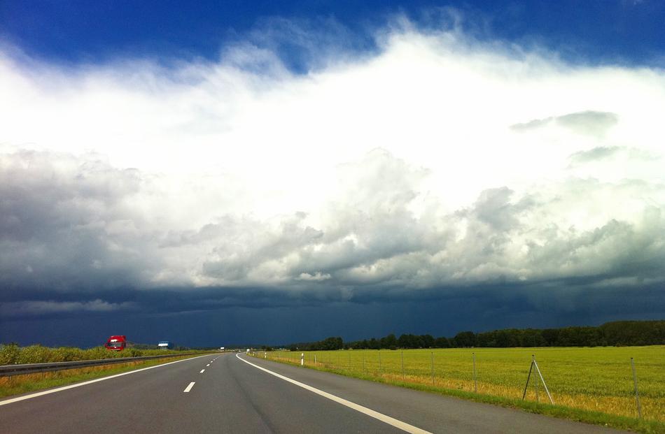 Highway Thunderstorm Weather