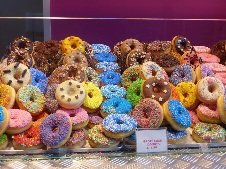 sweet colored doughnuts