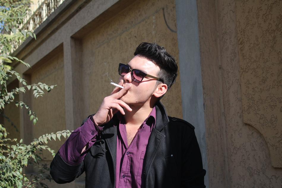 Portrait Adult smoke