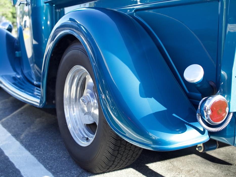blue car wheel