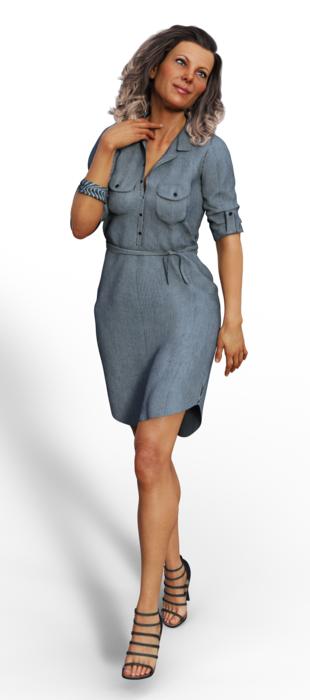 girl in an office suit