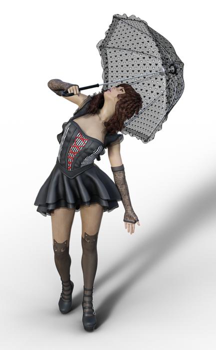 woman gothic punk screen pretty