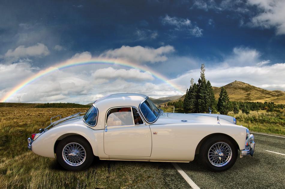 white classic Car Vehicle