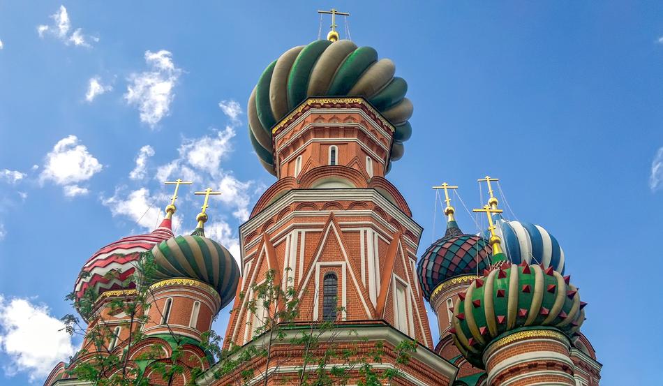 San Basilio Church Moscow Red