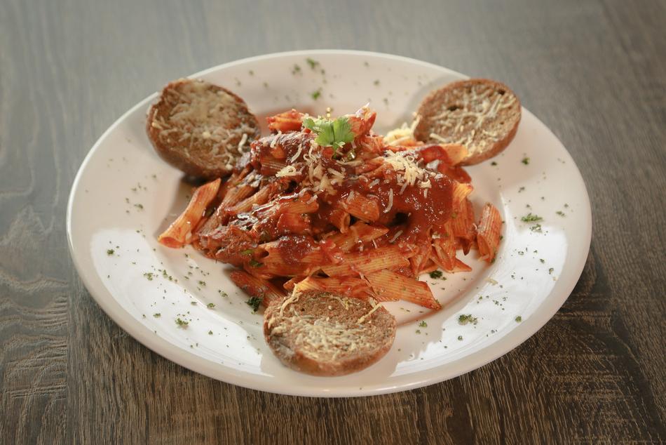 Pasta and toast