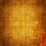 letter on vintage gold paper