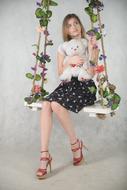 Girl and Teddy-Bear Soft Toy