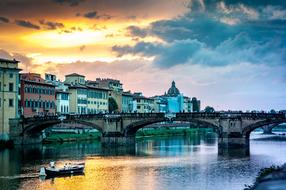 Florence Sunset Ponte Vecchio