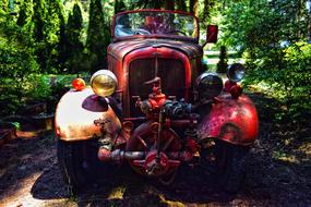 Old Fire Truck Vehicle