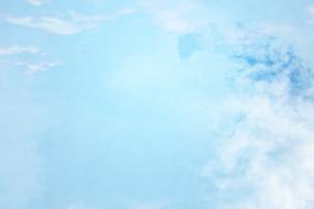 View of the beautiful, blue sky of different shades, with fluffy, white clouds