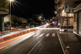 Road Lights Long Exposure