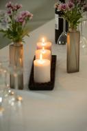 white wax candles