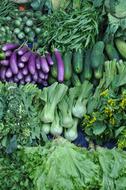 green vegetables at the market