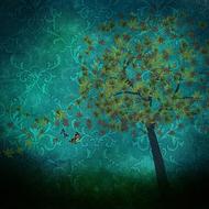 green tree texture background pattern
