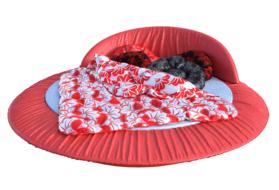 Bed Red Round design