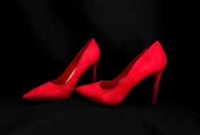 Graphic High Heels Red