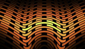 fractal orange texture waves art