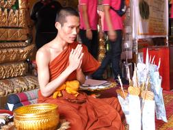Monk Asian pray