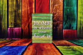 Box Sheet Saying home