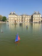 Sailing ship in Paris City