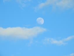 Sky Clouds Moon