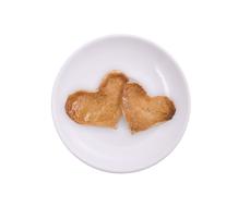 sweet heart shaped pancakes