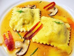 meat dish with mushrooms