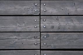 Close-up of the wooden board texture with metal details, clipart