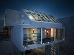 Villa Roof 3D render