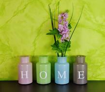 Home Flowers At vases