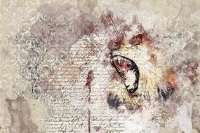 lion animal head roar portrait