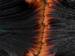 digitization of seam hair background