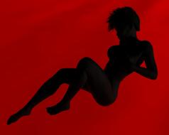 woman silhouette sexy pose erotic