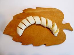 sliced banana on the table