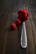 raspberry on a spoon