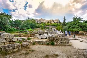 people walking to Acropolis, greece, athens, Parthenon