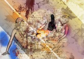 art collage design colorful color
